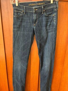 Citizens of Humanity Ava Jeans Low Rise Straight Leg Medium Wash Denim Size 28